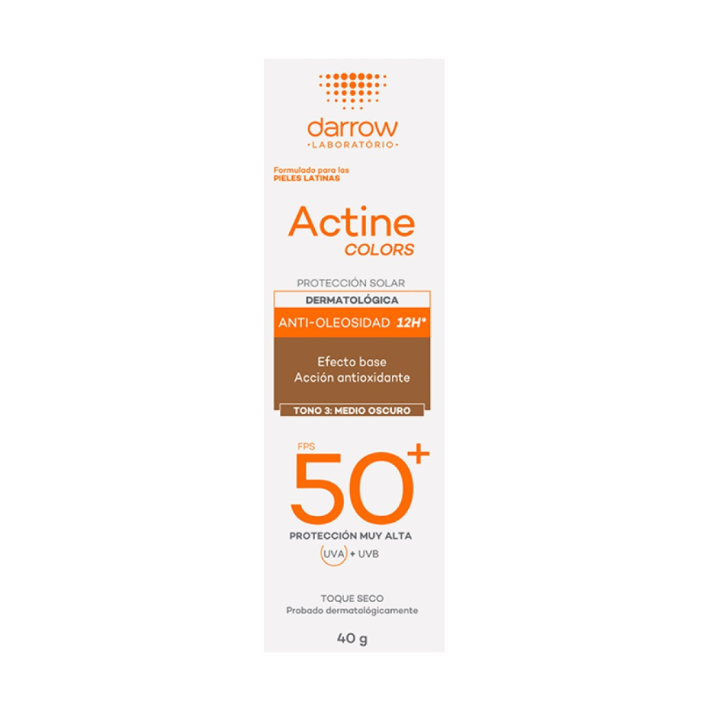 DARROW  ACTINE COLORS FPS 50+ TONO 3: MEDIO OSCURO 40G