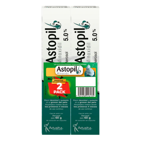 ASTOPIL 2 PACK ESPUMA EN AEROSOL 5%  MINOXIDIL