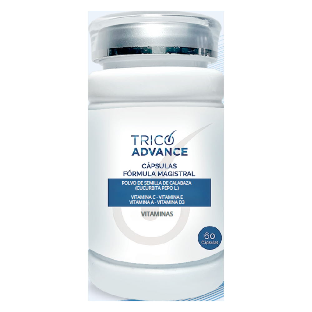 CAPSULAS POLVO SEMILLAS DE CALABAZA VITAMINAS TRICO ADVANCED
