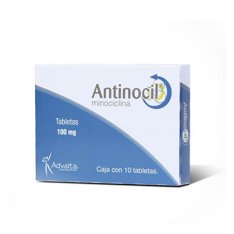 ANTINOCIL 100MG C/10 TABLETAS (MINOCICLINA)