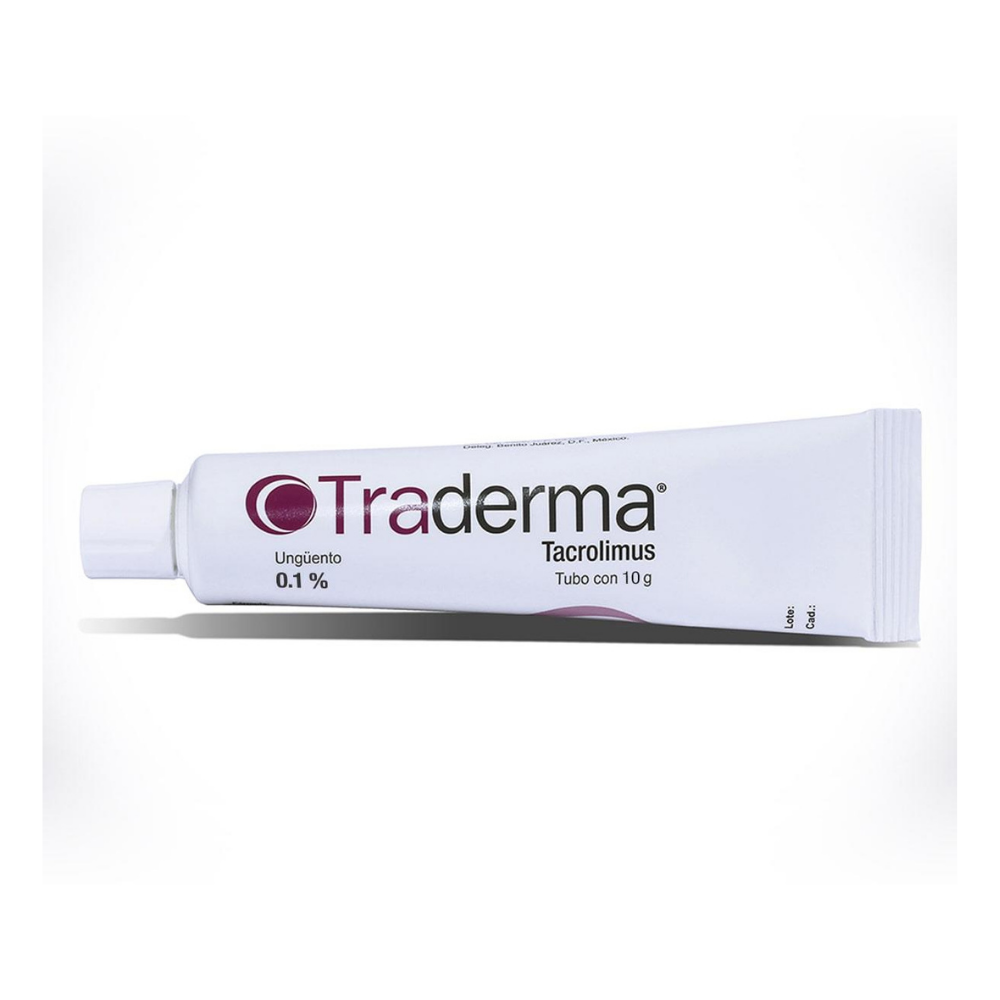 TRADERMA UNGENTO AL 0.03% TUBO DE 10 GR (TACROLIMUS) | Farma Derma Focal