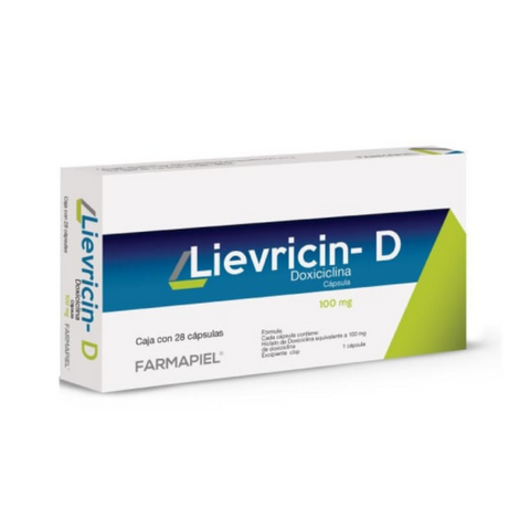 LIEVRICIN-D 100MG 28 CAPSULAS (DOXICICLINA)